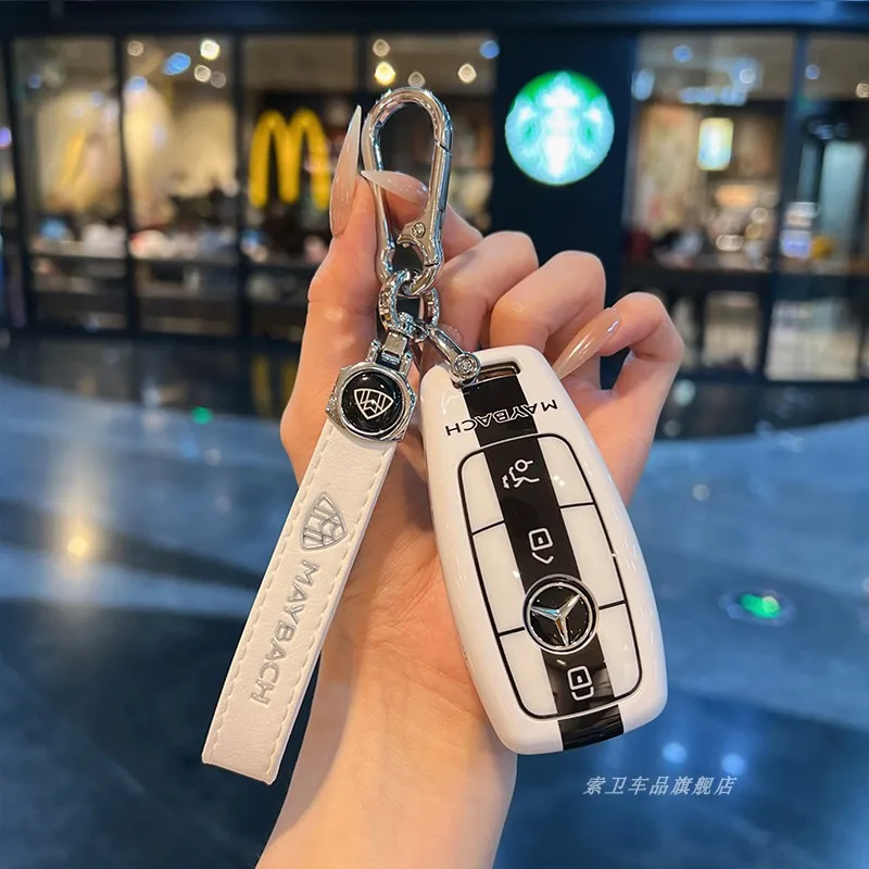 

Car Remote Key Case Cover Shell Fob For Mercedes Benz A C E S G Class W177 W205 W213 X167 W222 CLA GLE GLB GLS AMG Maybach