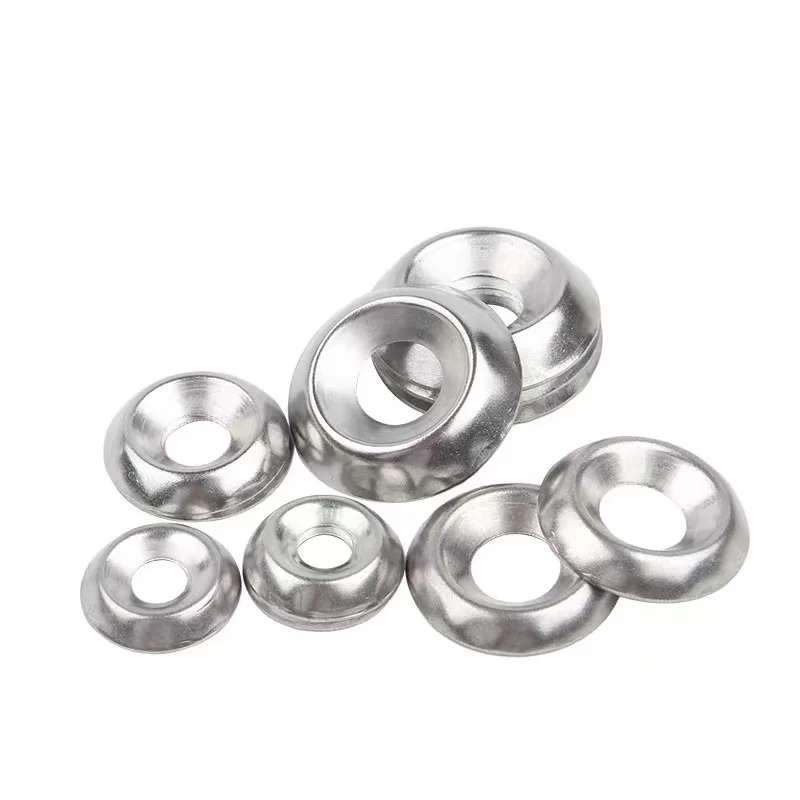 50pcs 304 Stainless Steel Fisheye Gasket Bowl Type Conical Washer 6# 8# 10# 12#