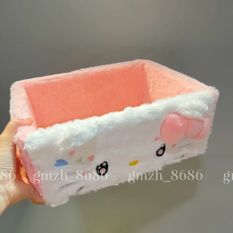 لطيف مرحبا كيتي تنظيم سلات التخزين حالة طالب فتاة سطح المكتب تخزين الحاويات صندوق تخزين سطح المكتب الديكور الهدايا #3