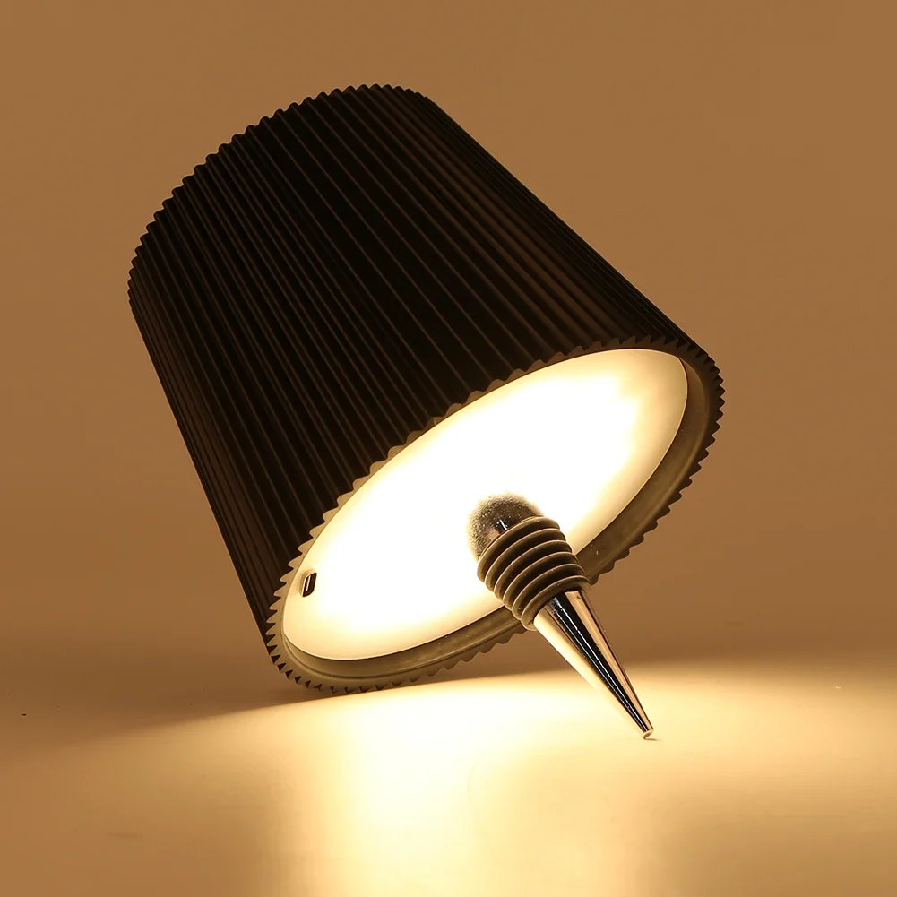 مصباح زجاجة لاسلكي 3 ألوان + RGB ضوء ليلي مزخرف يعمل باللمس مصباح LED للمكتب لتزيين غرف المعيشة والحفلات