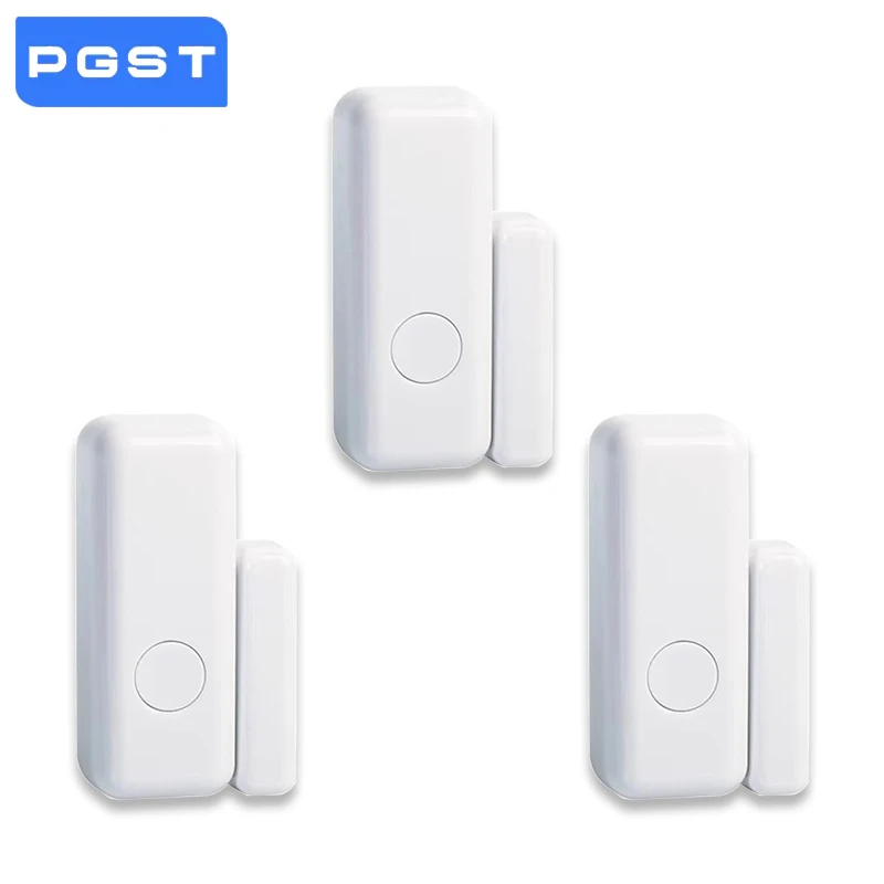 PGST Tuya 433MHz Magnetic Door Alarm Sensor Smart Home Life Window Door Sensor For House Alarm Security Protection System