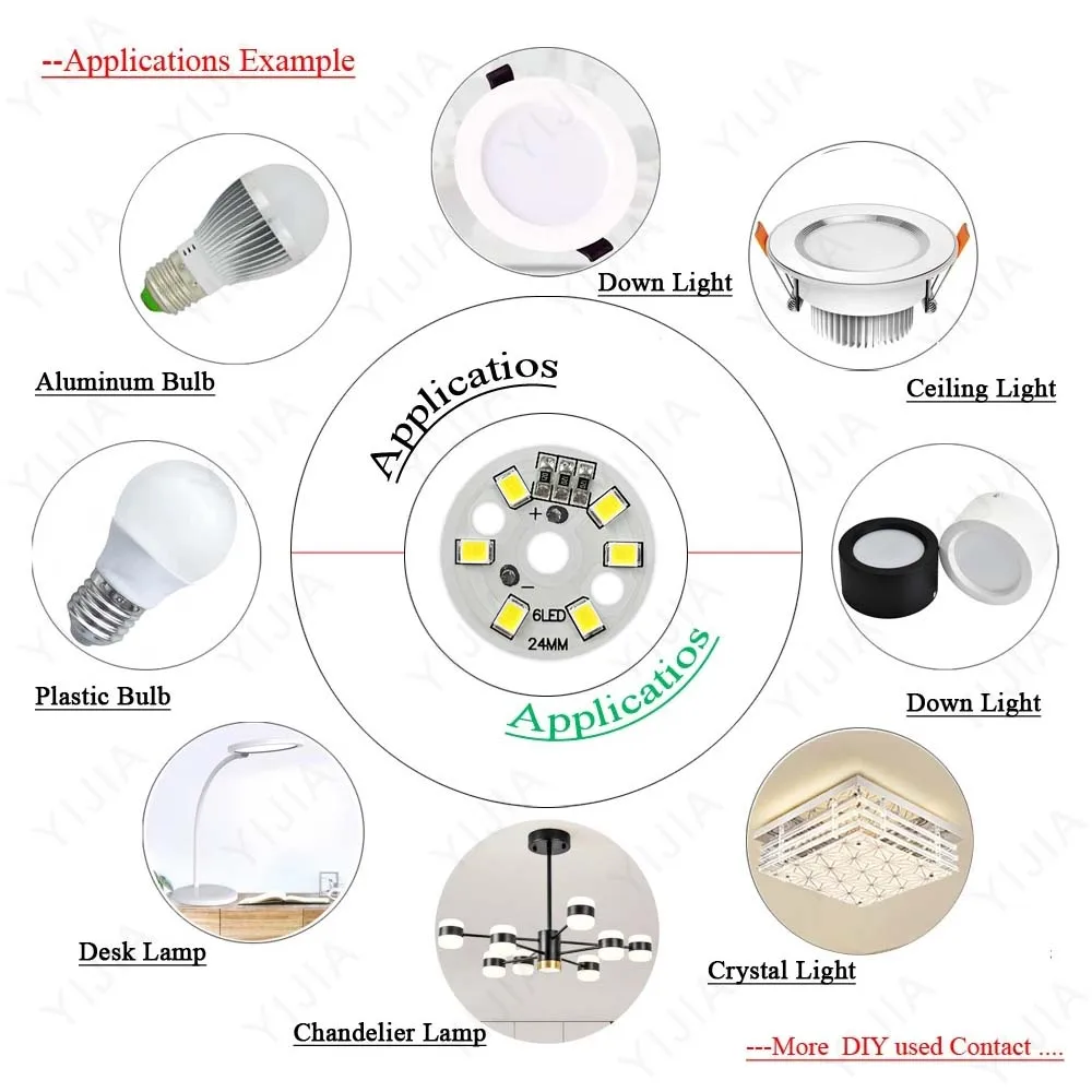 LED Light Board Warm White DC 5V Direct USB No Need Drive SMD COB 2835 Chips Dia 24mm PCB Board For DIY Downlight Spotlight