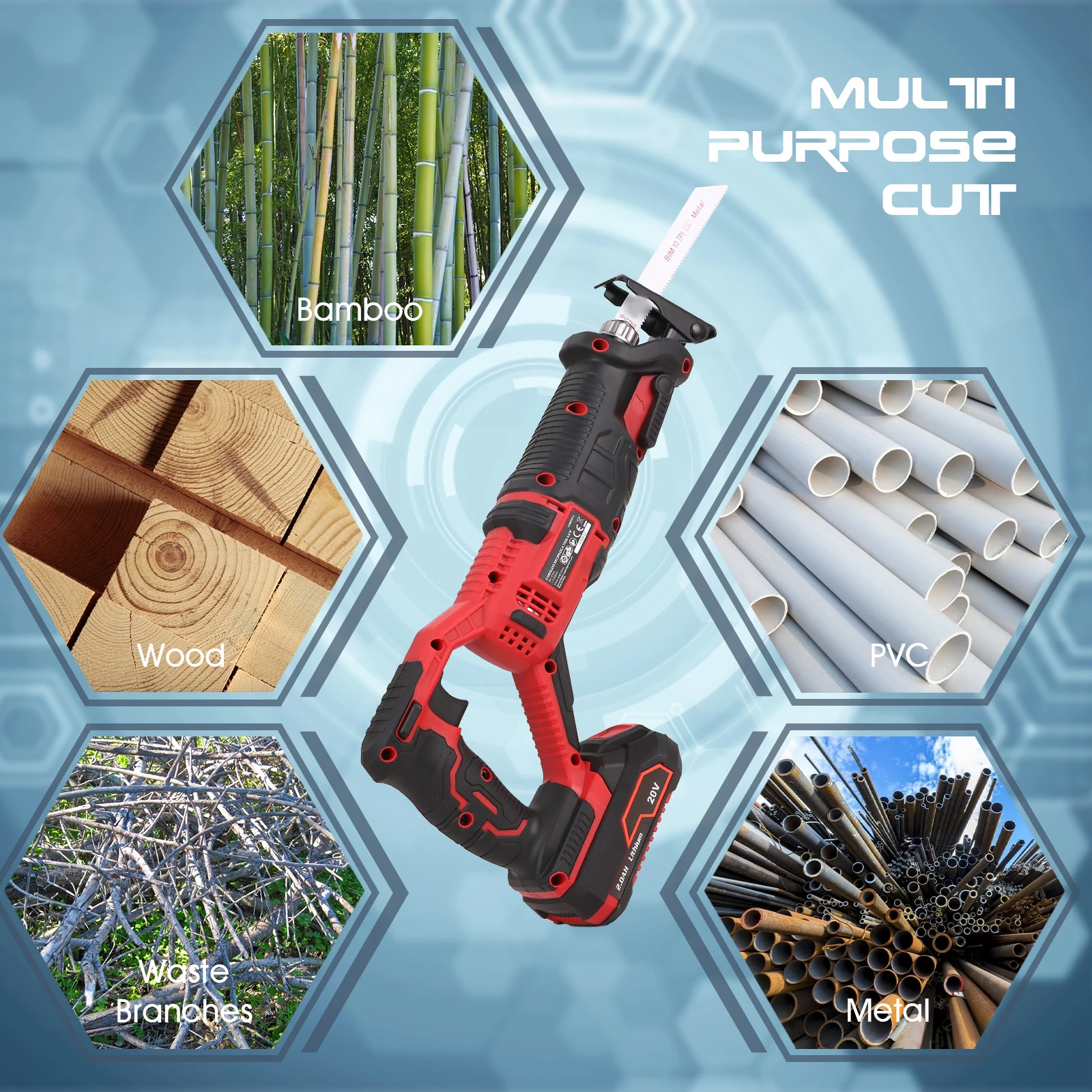 20V Cordless Reciprocating Saw Kit