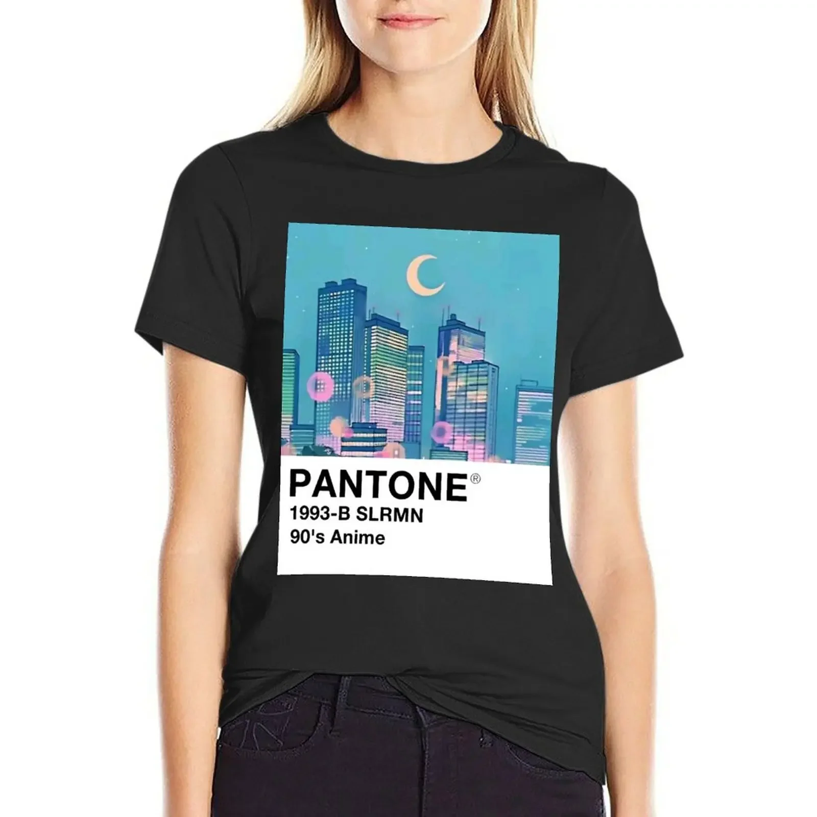 

90's Pantone B T-Shirt tops sports fans blanks t-shirt dress for Women plus size