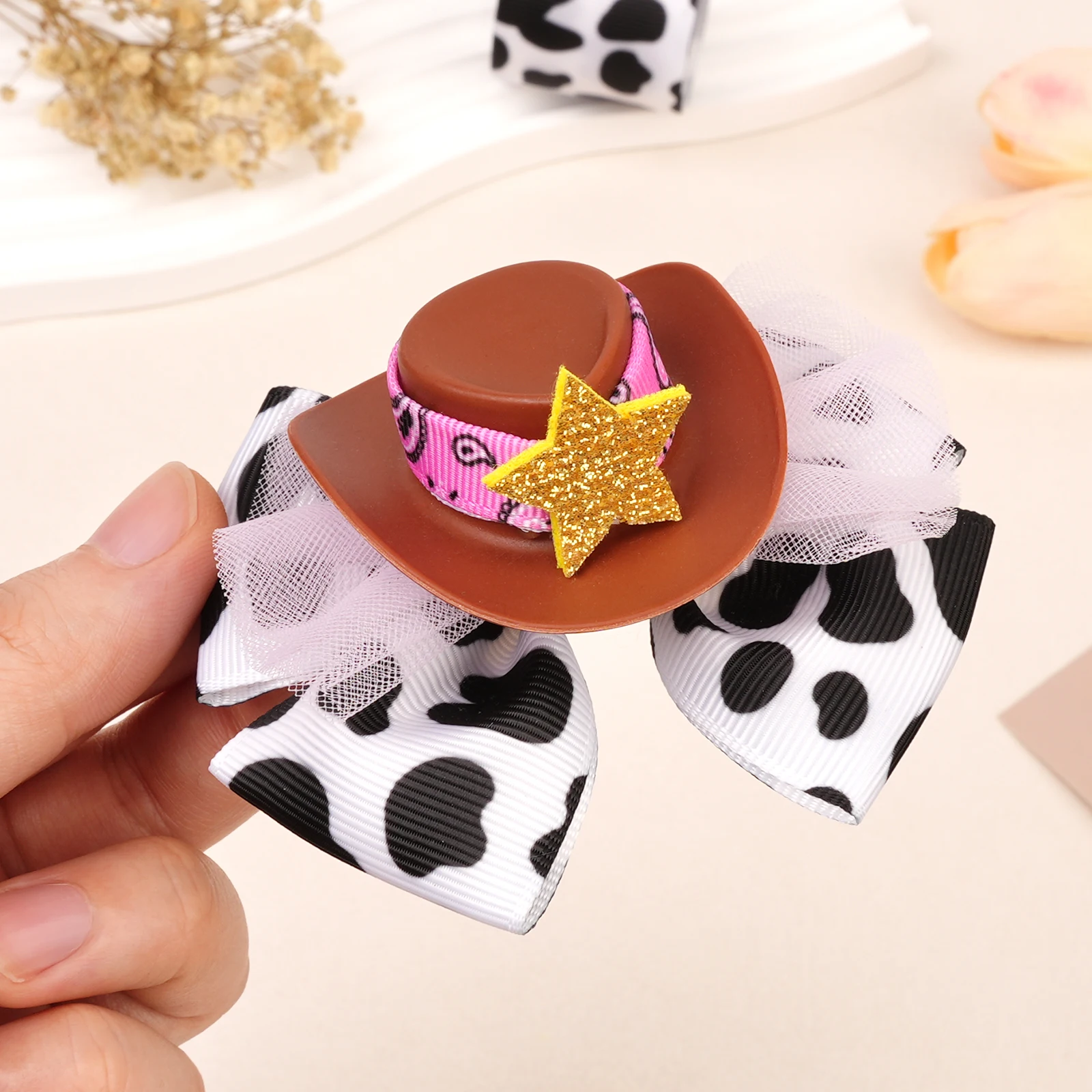 Niedliche Haarspangen mit Schleife für Mädchen, süße glitzernde Stern-Haarspangen für Mädchen, Kinder, Alltag, Schule, modische Haarschmuck-Accessoires