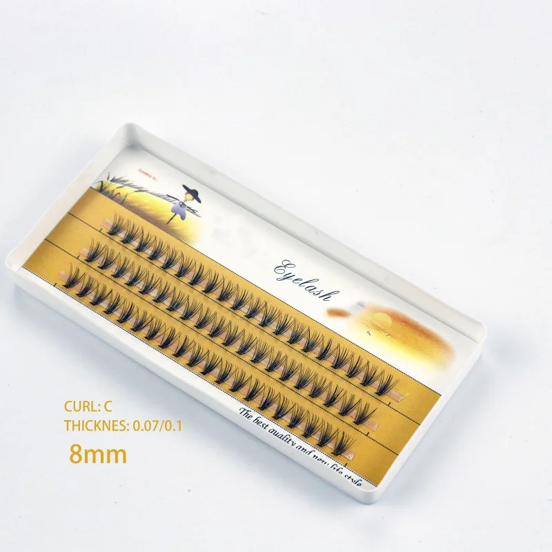 1 Box/60 Bunches Mink Eyelashes Natural 3D Russian Individual Eyelash Extension 10D Eyelash Cluster Makeup Tool Lashes Wholesale