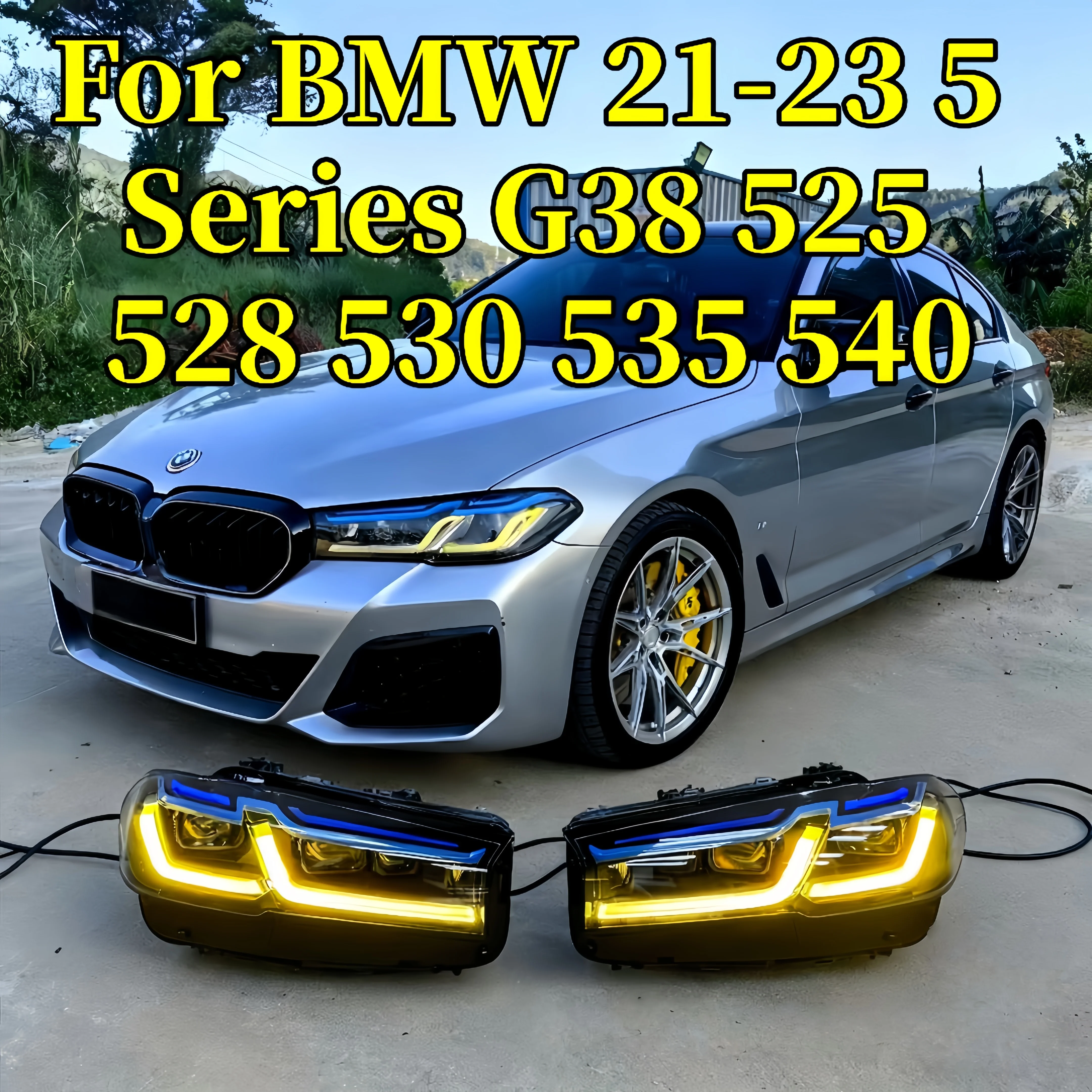 

Для BMW 21-23 5 серии G38 525 528 530 535 540 модифицированная светодиодная синяя фара Thunder Edition в сборе с переключаемыми цветами