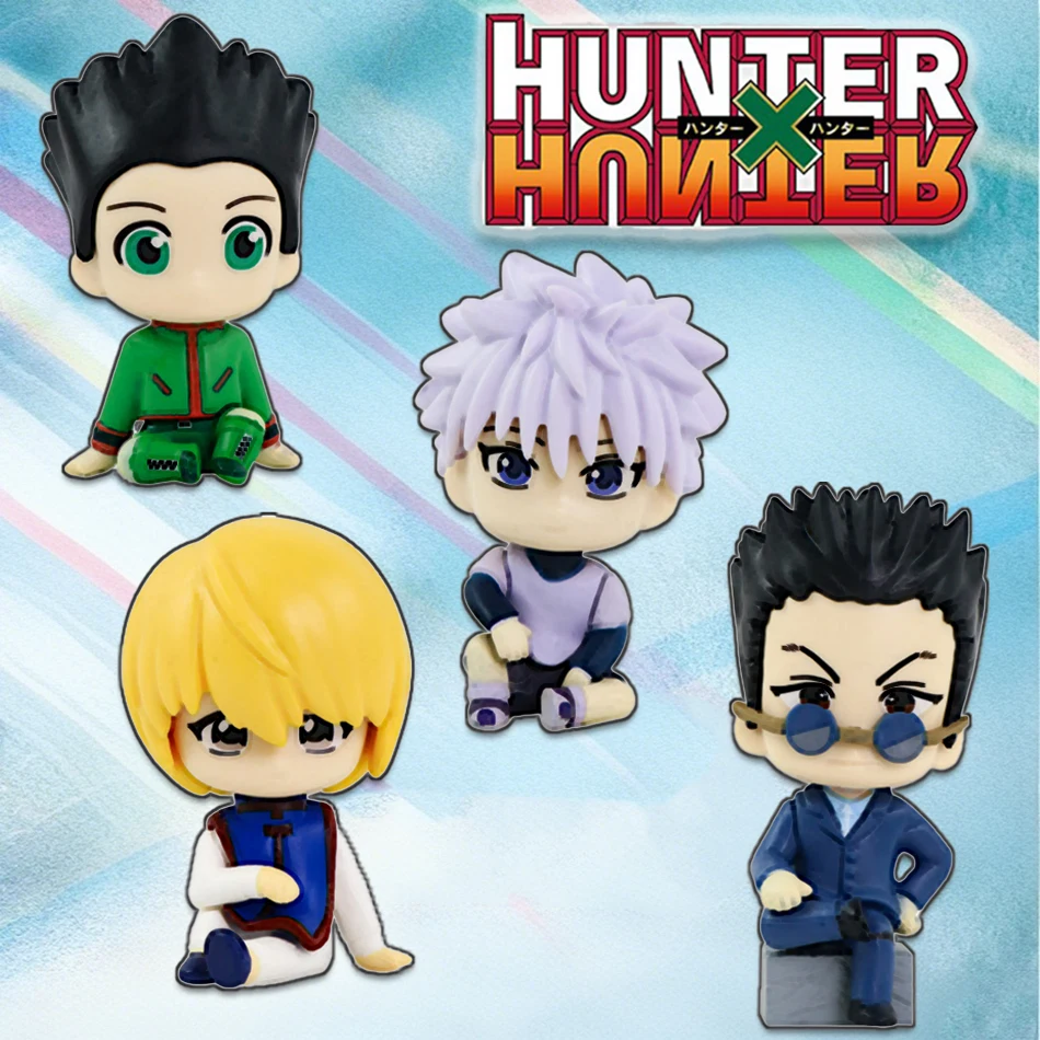 9CM Q Version Hunter x Hunter Action Figure Toy PVC Cartoon Gon Freecss Anime Figure Model Animation Doll Desktop Decoration Toy
