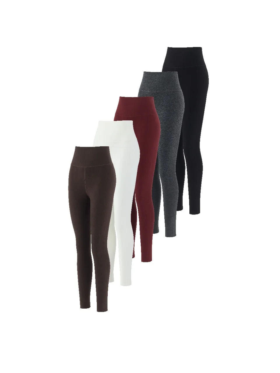 Pantaloni da yoga da donna a vita alta Calzamaglia fitn calda Double Sided Fce Ginger Design Dimagrante Scaldatentre leggero