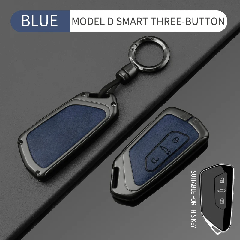 Leder-Schlüsselanhängerhülle für VW Golf 8 MK8 ID.3 ID.4 Cupra Formentor Tarraco Skoda Octavia A8 SEAT Leon MK4 2020-2021 – Detail 16