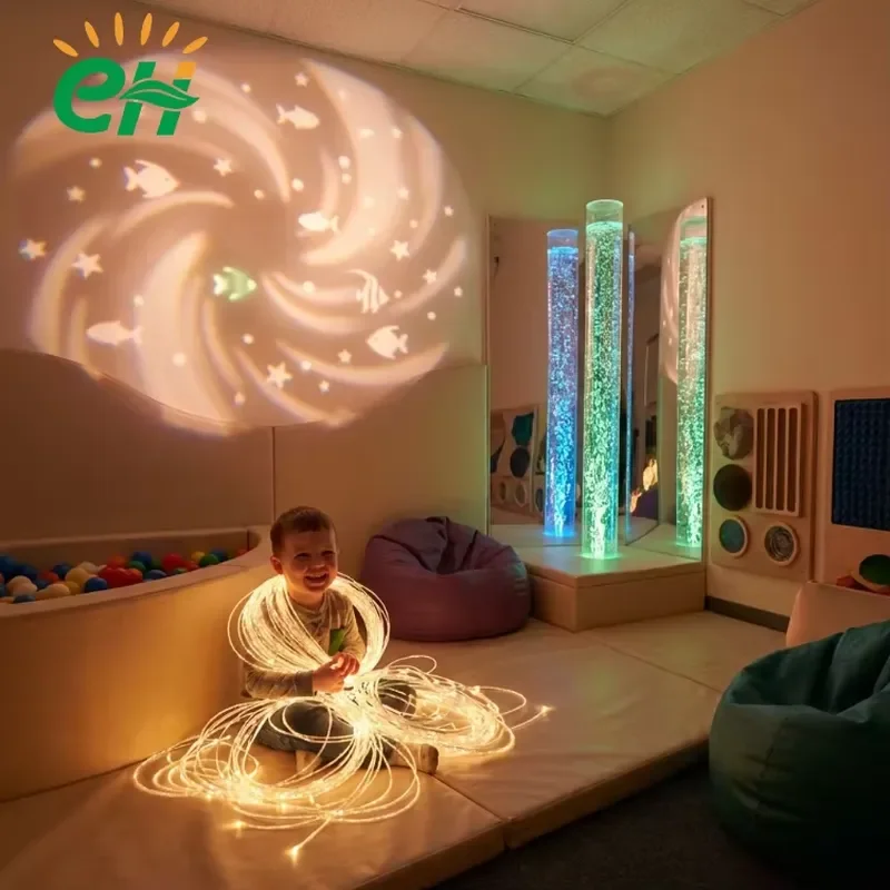 for LED Fiber Optic Sensory Light Kit RF APP Control Dot Flash for Autism ADHD Sensory Room Snoezelen Therapy Equipment