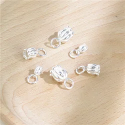 100% Real Sterling 925 Silver Accaccessories Tulip Charm Pendant For Bracelets and Necklaces Key Diy Material for Jewelry