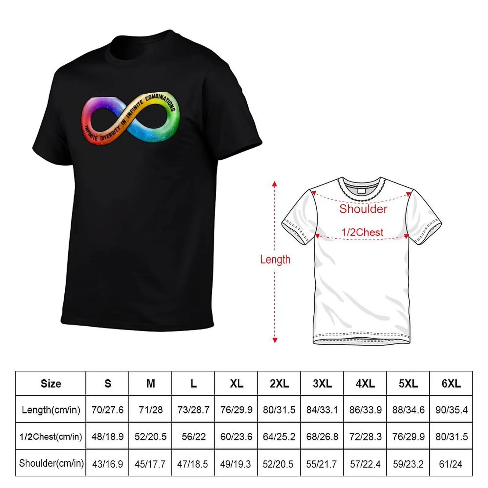 Infinite Diversity T-Shirt anime clothes Funny t-shirt Men's clothing