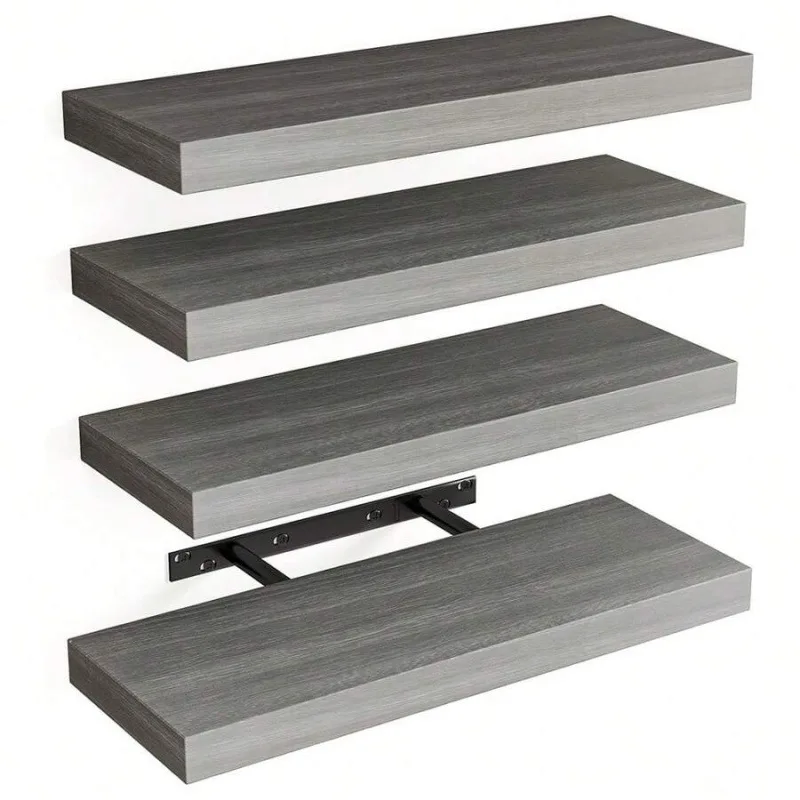 

4 8 Floating Shelves Bookshelves Rustic Wood Finis