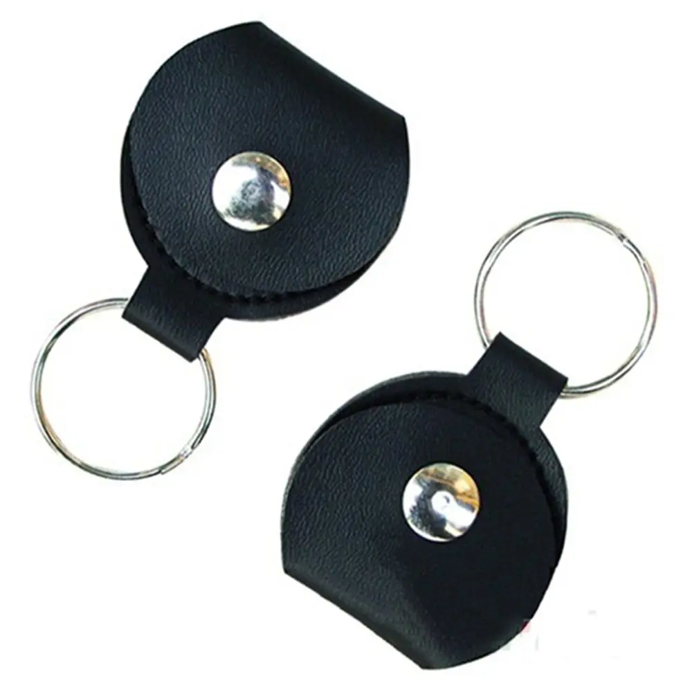 

Plectrum Buttons Gifts Case Buckle Hang Plectrums Leather Holder Picks Bag Key