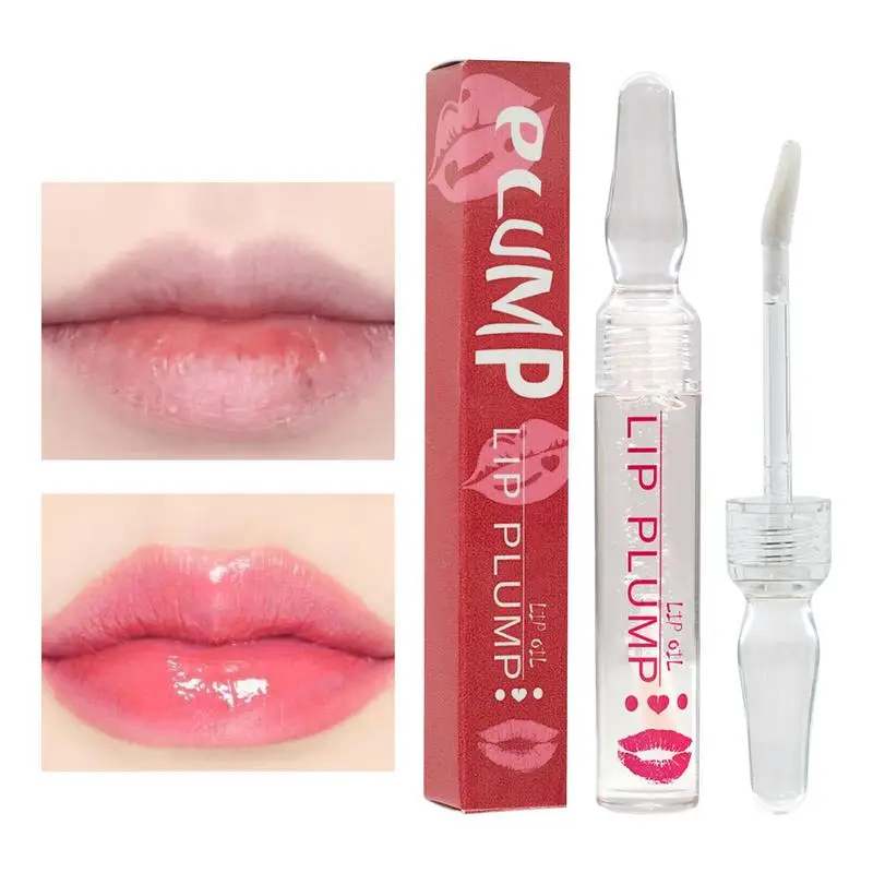 Lip Plumper Gloss Clear Crystal Jelly idratante Lip Oil Plumping Lip colorato riducendo le linee delle labbra cosmetici impermeabili per lucidalabbra