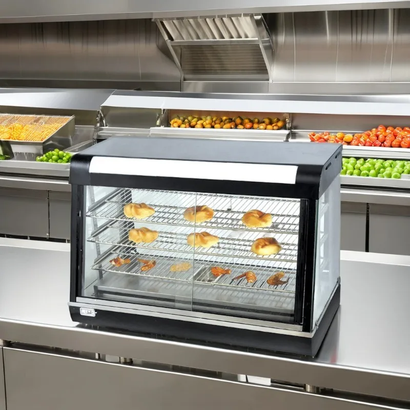 

Commercial Glass Food Warmer Display showcase Table Top Warmer Display Warming Showcase Snack Machine