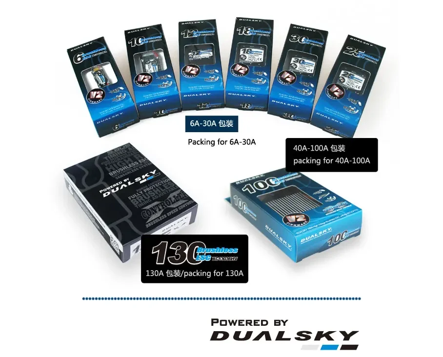 DUALSKY XC8018BA V2, ESC 80A, 2-6s LiPo, do samolotów i helów