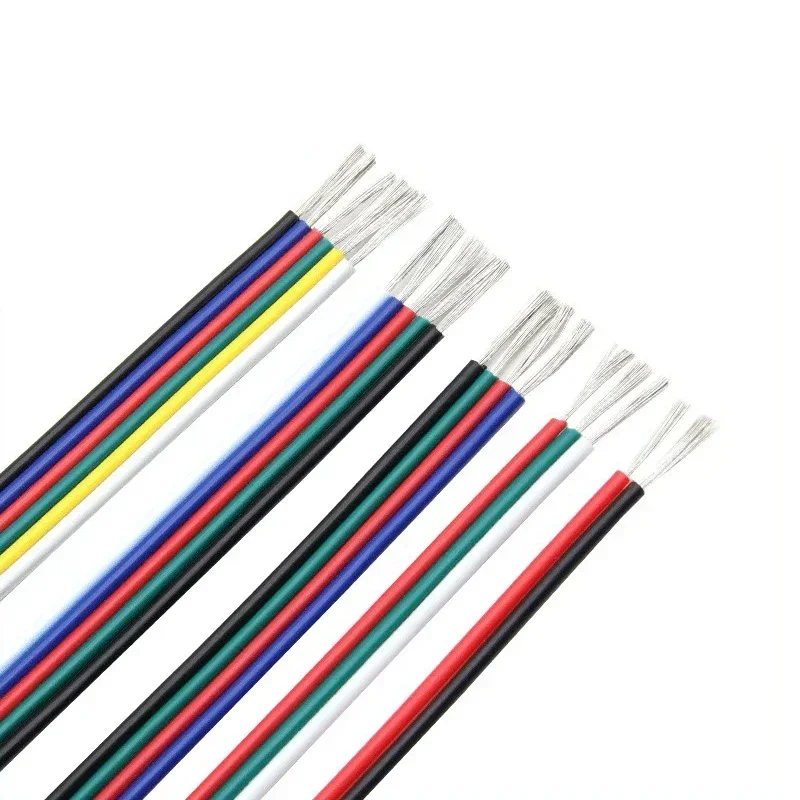 2/5/10m LED Extension Cable 2/3/4/5/6pin Electric Wire  For RGB RGBW RGBWW SMD WS2812B LED Strip Light JST Connector