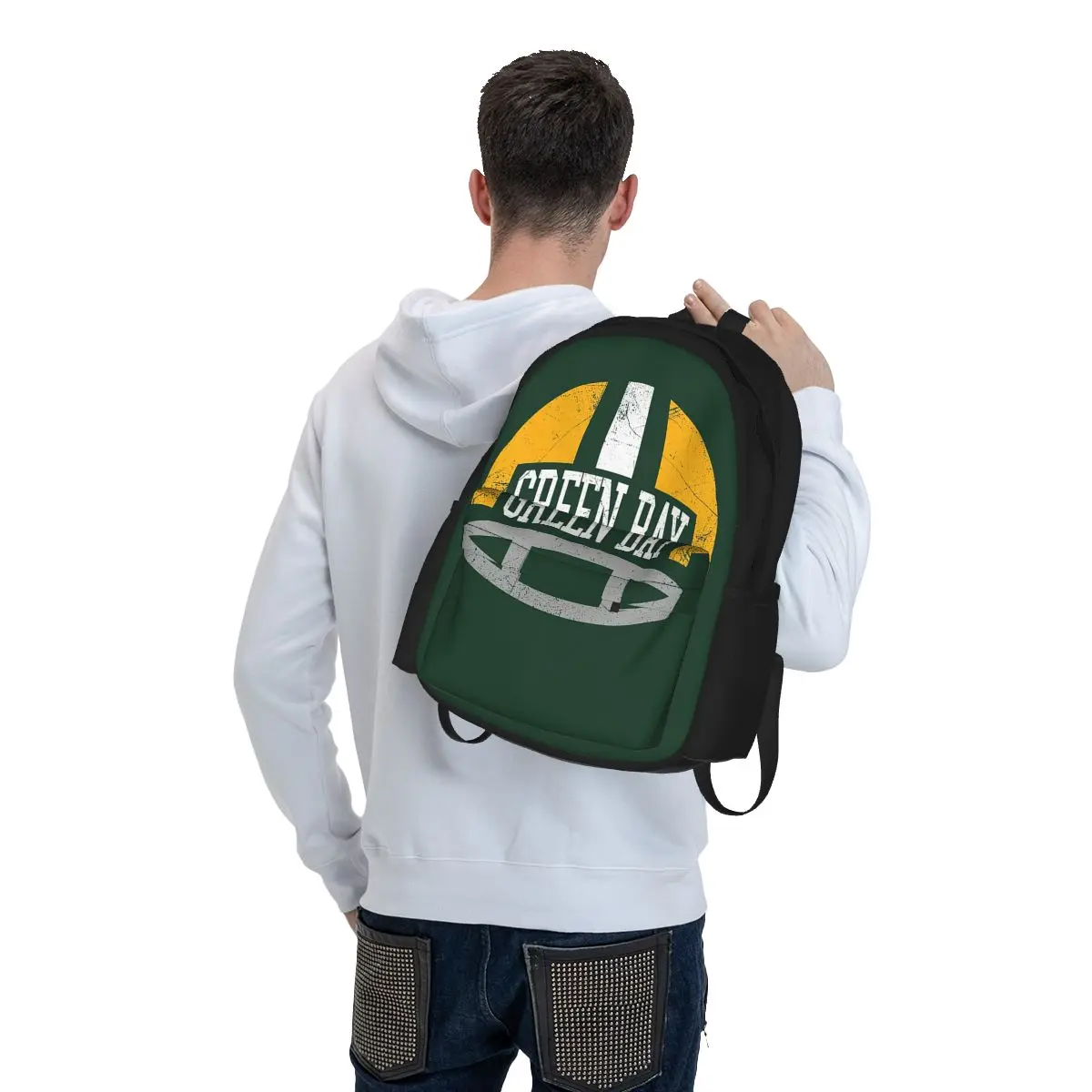 Green Bay Retro casco zaini ragazzi ragazze Bookbag bambini scuola borse cartone animato bambini zaino viaggio zaino borsa a tracolla