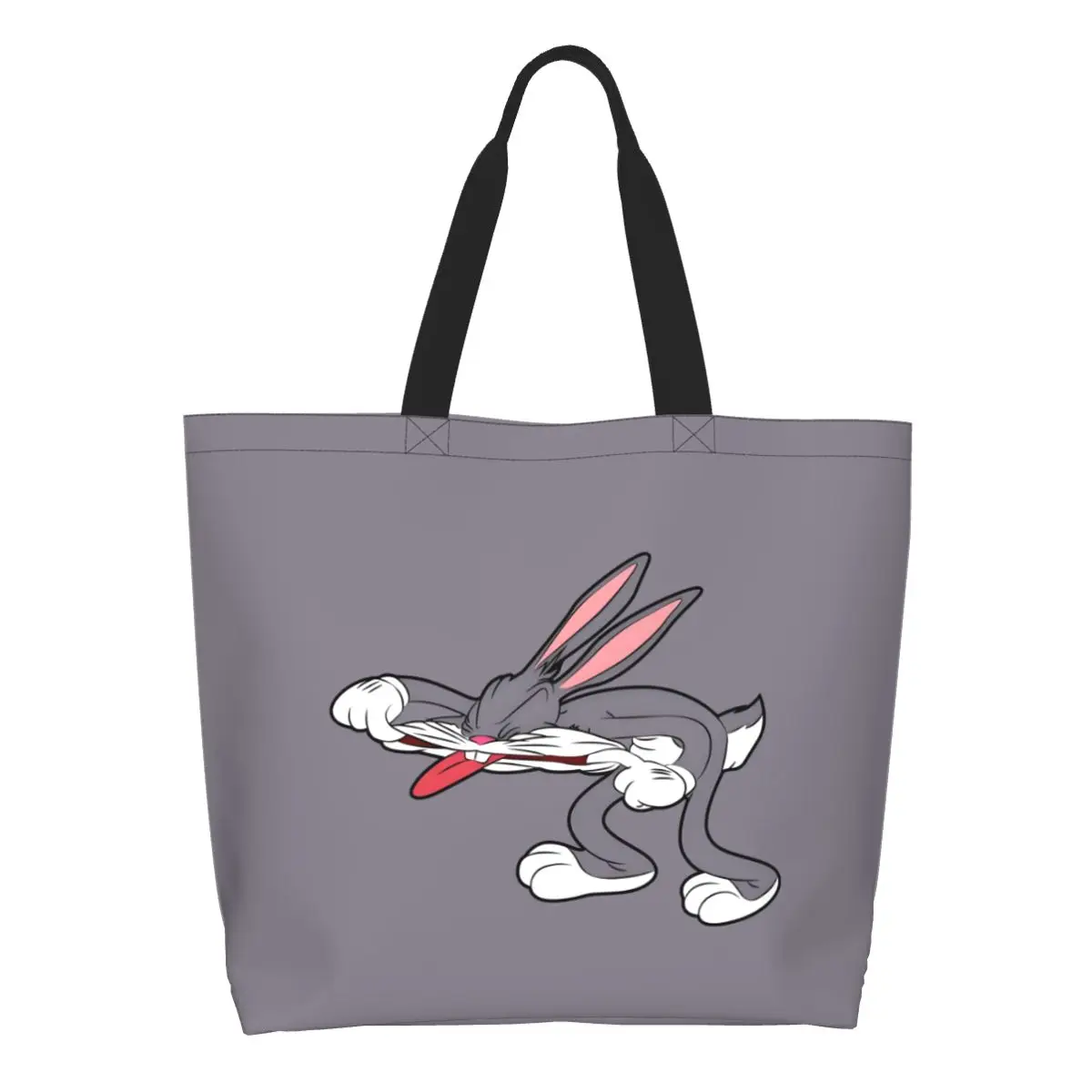 

Custom Cute Printing B-Bugs B-Bunny Tote Shopping Bag Recycling Canvas Shoulder Shopper Rabbit Anime Handbag