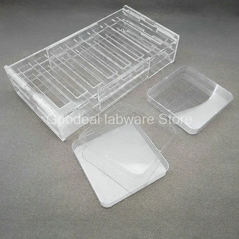 

Lab 1pcs 100mm/130mm 5/8/10 holes Plexiglass petri dish Rack OR 10pcs 100x100mm/130x130mm Plastic square Petri Dish