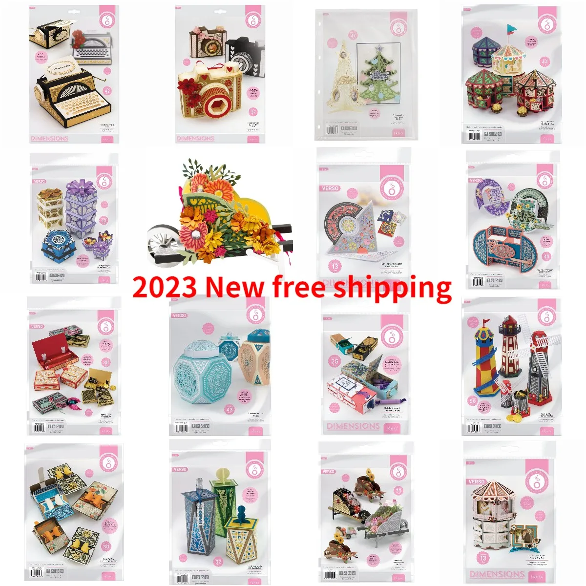 Gift Box Big Top Carousel Terrific Typewriter Camera 2023 New Metal Cutting Dies For Scrapbooking Paper Craft Handmade Card