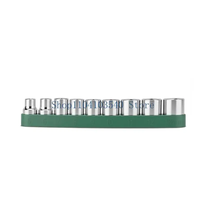 02DC 5-13mm Nut Extraction Tool Set of 9 for Damaged, Rusted, and Hard-to-Remove Fasteners, with High-Carbon Construction and