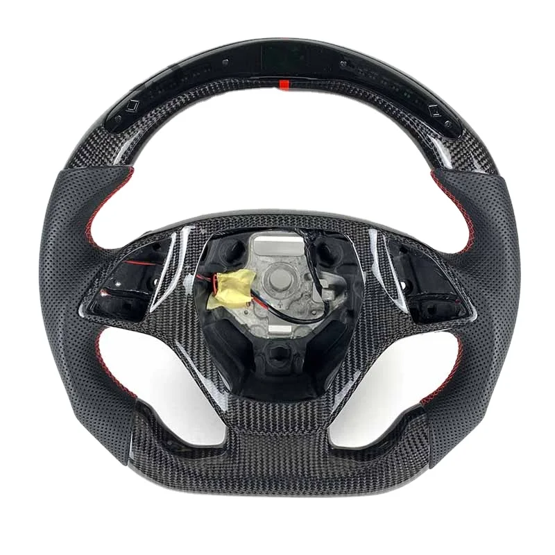 Custom Auto Carbon Fiber Sport Steering Wheel for Chevrolet Corvette C7 C6 2014 2015 2016 2017 2018 2019 Without airbags