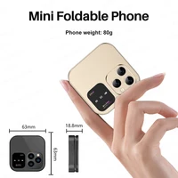 SERVO 2025 New Mini Flip Mobile Phone FM Radio Magic Voice Blacklist Speed Dial Vibration 2SIM Card Small Display Foldable Phone 2