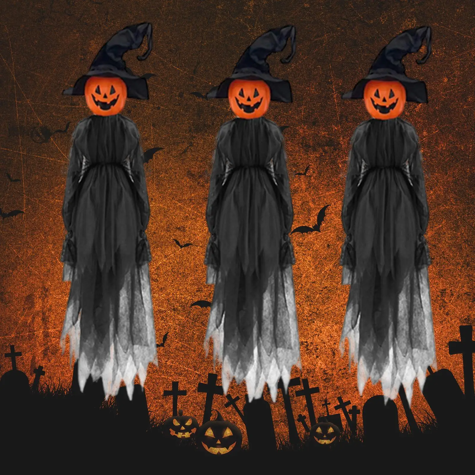 

3x Light up Witches Halloween Decorations Outdoor for Lawn Porch Yard Home