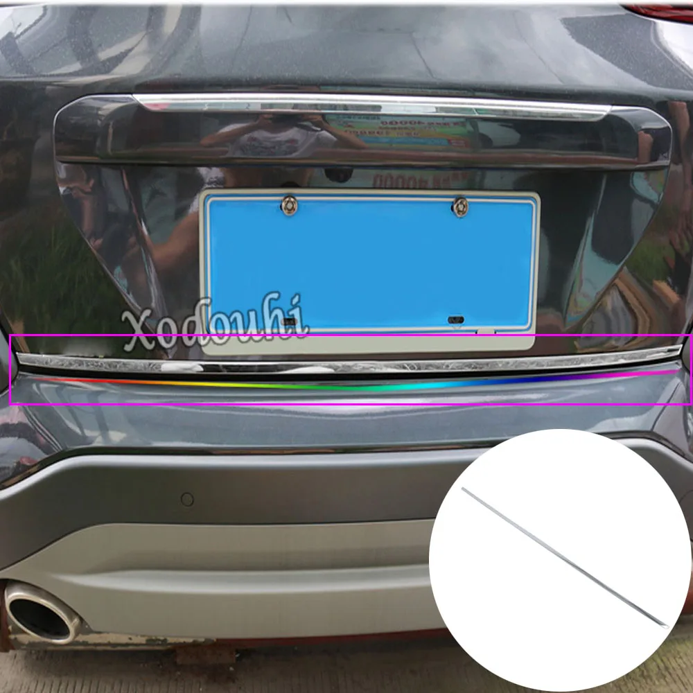 

Car Trunk Bumper Rear Tail Door Bottom Tailgate Frame Plate Trim Hood For Hyundai Kona Encino Kauai 2017 2018 2019 2020 2021