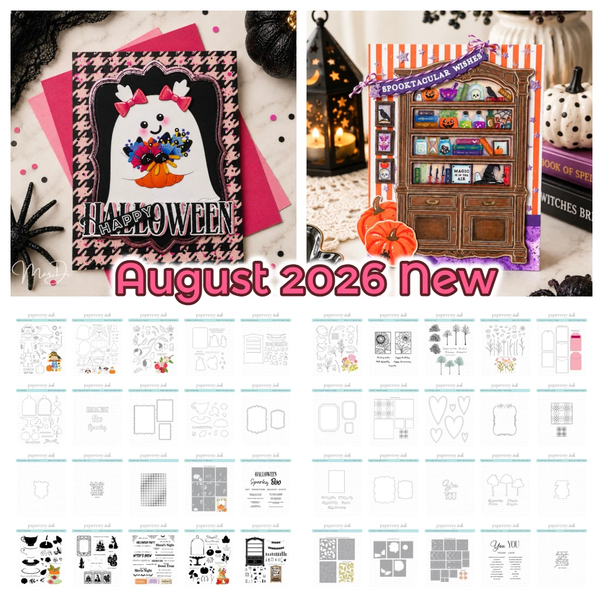 August 2026 New Papertrey Ink a Little Loopy Die Halloween Metal Cutting Dies Stamp Hot Foil Stencil DIY Scrapbook Handmade Card