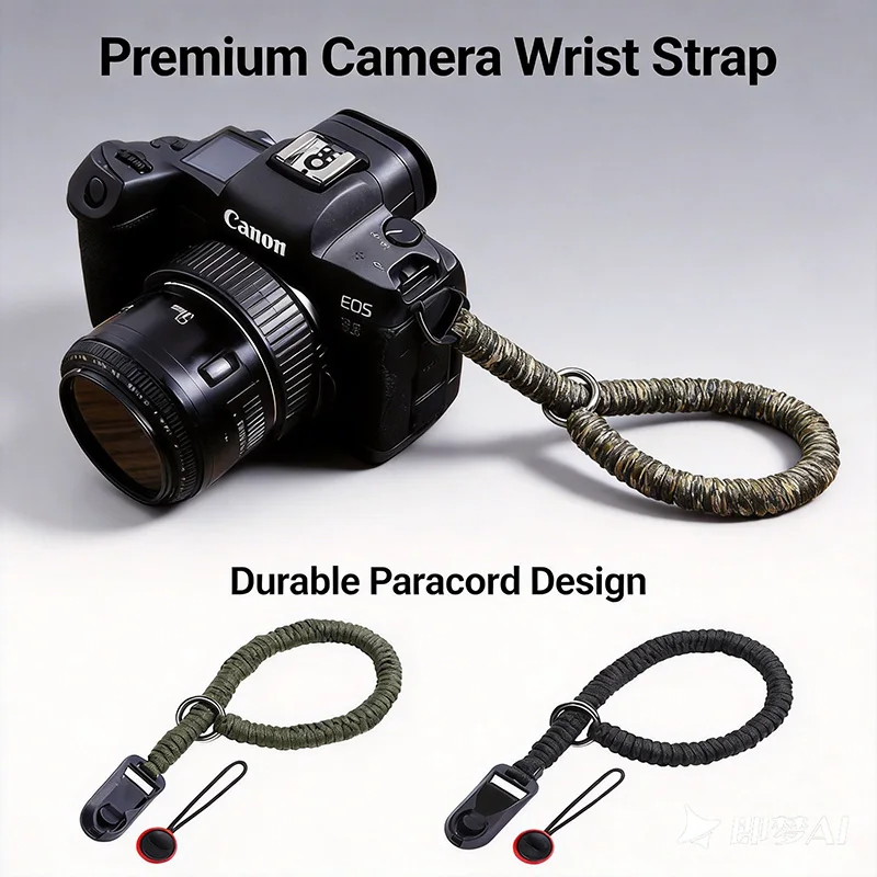 Verstellbarer Handriemen für Kamera, geeignet für Nikon, Fuji, SONY, Canon, geflochtener Kamera-Handschlaufenriemen, multifunktionaler Tech-Riemen XJBD01
