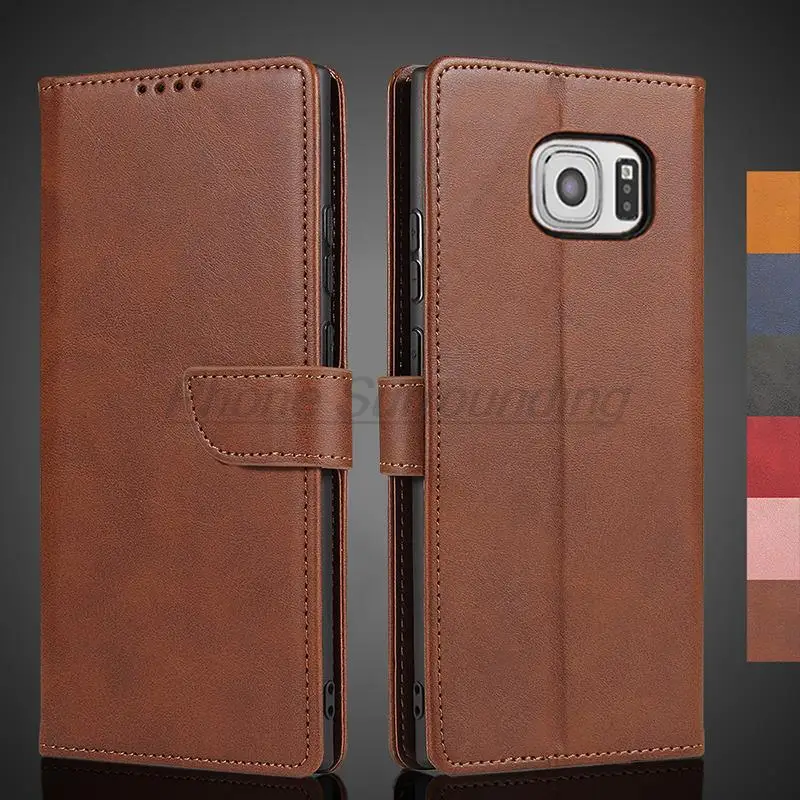 

Wallet Flip Cover Leather Case for Samsung Galaxy S6 S6 edge plus Pu Leather Phone Bags protective Holster Fundas Coque