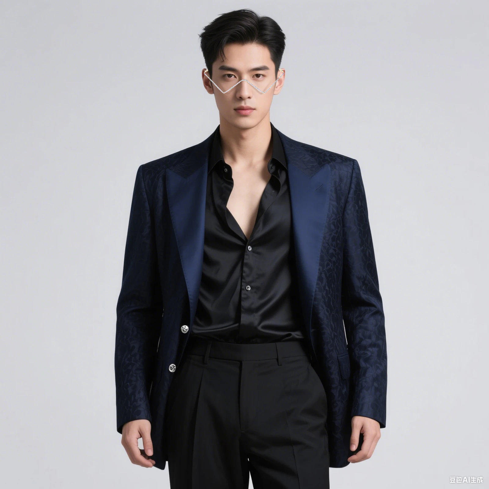 

2pcs V Shaped Crystal Eyeglasses Frame Lightweight Metal Sparkling Glasses Without Lenses For Parties Daily Business Beach