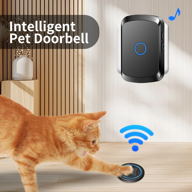 

CACAZI Pets Wireless Doorbell For Dog Cat Door Bell Waterproof Button Doggie for Potty House-Training Sensor Motion Touch Button