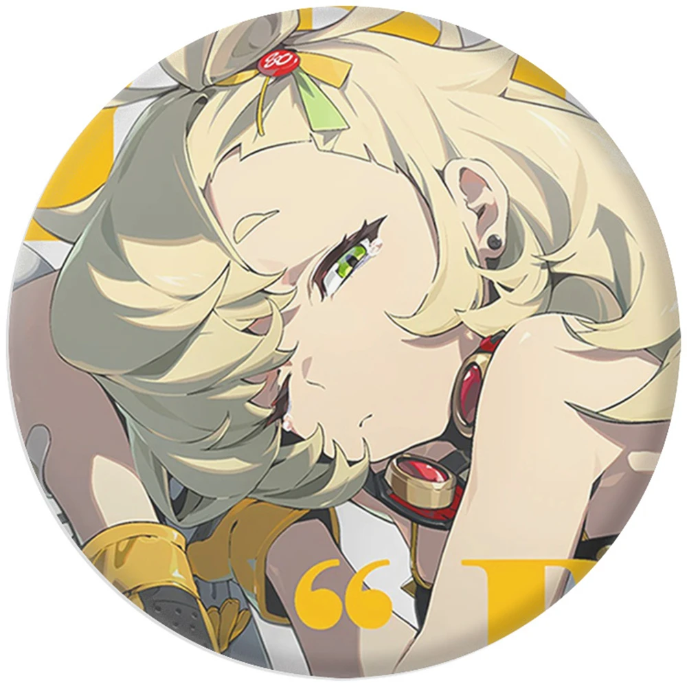 58mm Anime Zenless Zone Zero Ellen Joe Von Lycaon Cosplay COSTUME Badge Pin SPTE Tinplate Brooch﻿ Prop Gilf