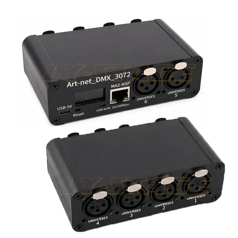 

ArtNet DMX512 RDM Ethernet Lighting Controller Interface 6 Universe 3072channel for Stage Disco Wedding DJ Lighting Control