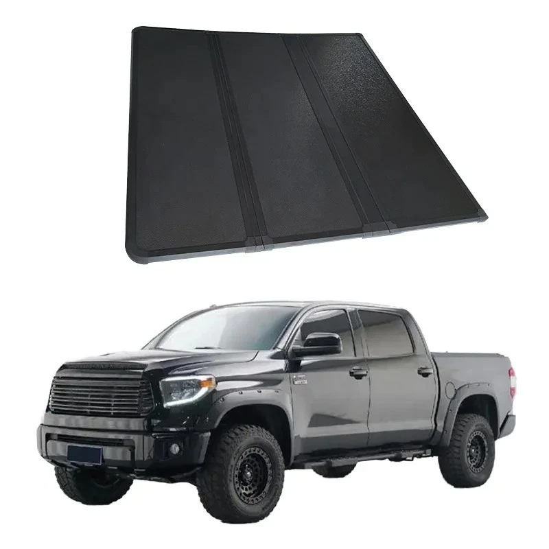 

Top Quality Aluminum Hard Retractable Pickup Bed Cover Three Folds Tonneau Cover for Toyota Tundra 5.5ft 2023