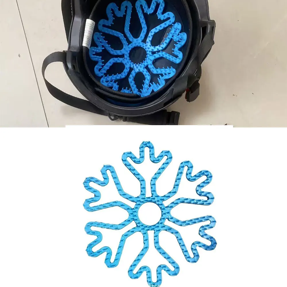 Motorcycle Helmet Liner Flexible Rubber Anti-pressure Helmet Gasket Inner Pad Breathable Protective Padding Snowflake Appearan