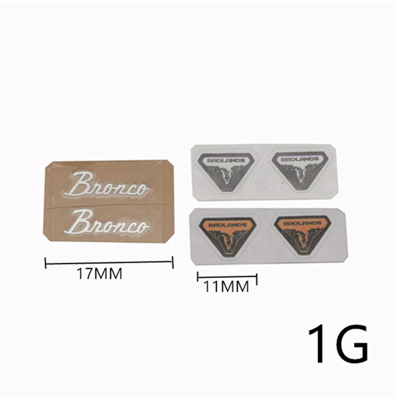 Metal Sticker Body Side Decorative Logo for 1/10 RC Crawler Car Traxxas TRX4 BRONCO Fordham Diy Parts