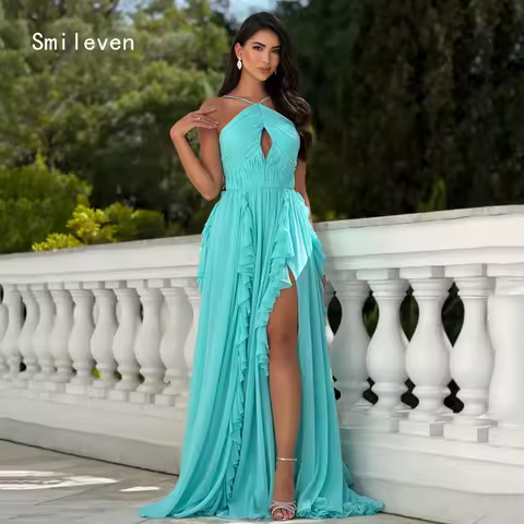 Smileven Luxury Mermaid Prom Dress Illusion Silt Side Evening Gowns Bright Temperament Noval Occasion Dress Customized 2026