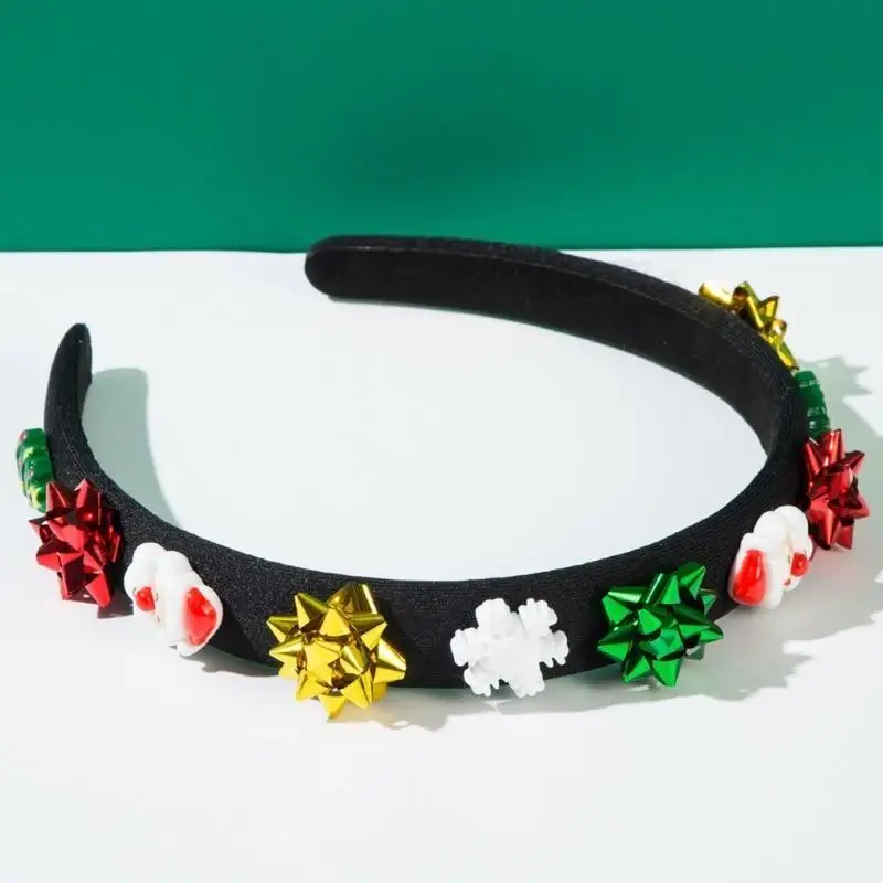 

39BB Christmas Flower New Year Headband Christmas Party Role Playing Photo Props