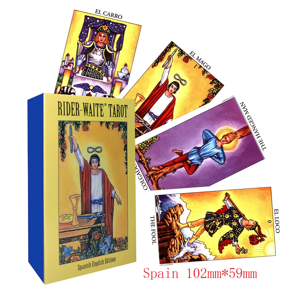 In Spanish Rider Tarot Cards for Beginners with Spanish and English Version Guidebook  Mystical Affectional Fate Divination Deck