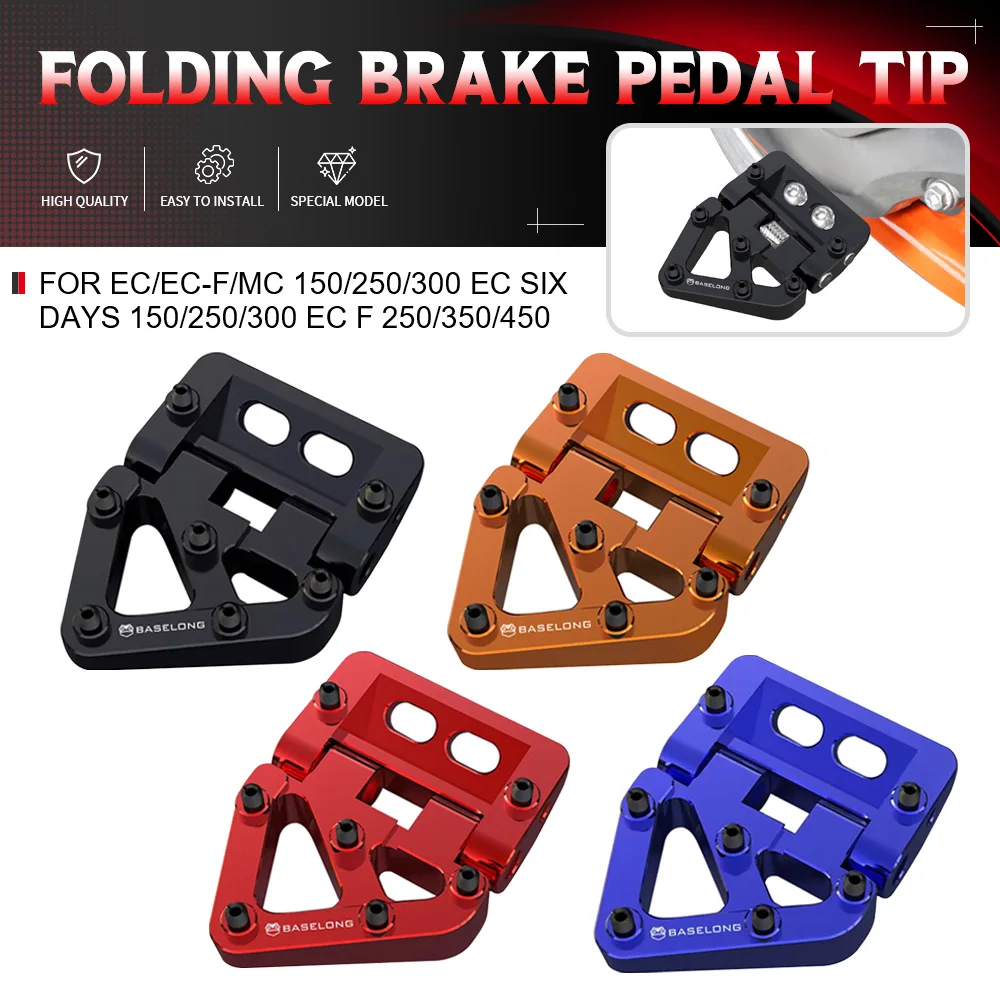 

For GAS GAS EC/EC-F/MC 150/250/300 EC SIX DAYS 150/250/300 EC F 250/350/450 Motorcycle Folding Rear Brake Pedal Step Tip Plate