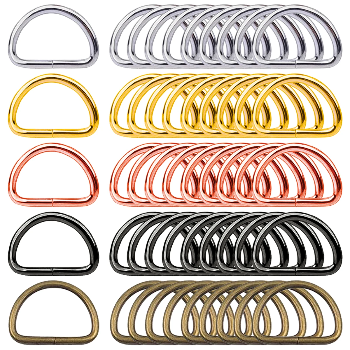 D Ring Strap - 38/58/80 Adet D Halkalı Metal Tokalı