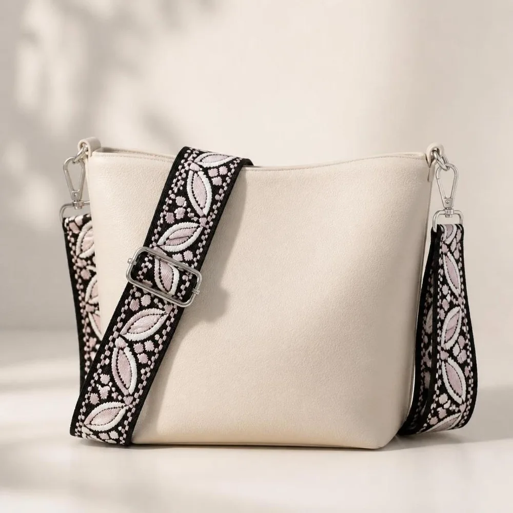 Bags Accessories 3.8CM Wide Crossbody Bag Strap Flower Detachable Handbag Purse Strap Adjustable Shoulder Bag Belts for Women