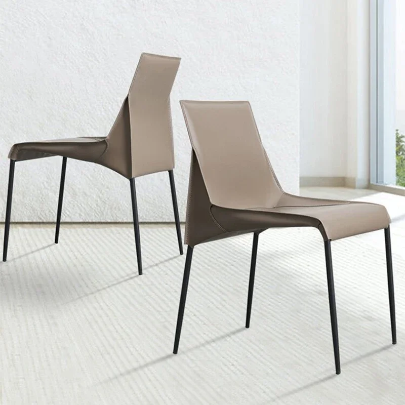 Italian Luxury Dining Chairs Leather Designer Vintage Trendy Dining Chairs Nordic Modern Sedie Sala Da Pranzo Home Furniture