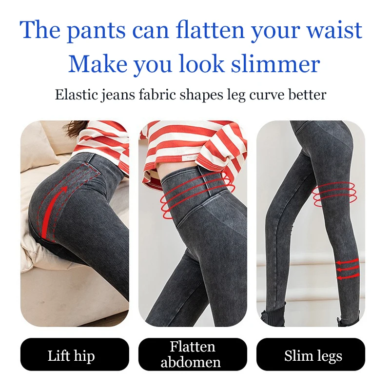 女性の厚手のハイウエストジーンズ,ライディングパンツ,ヨガレギンス,秋と冬